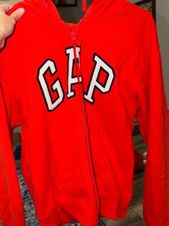 GAP Jackets & Blazers - GAP Bright Orange  Zip Hoodie with Logo